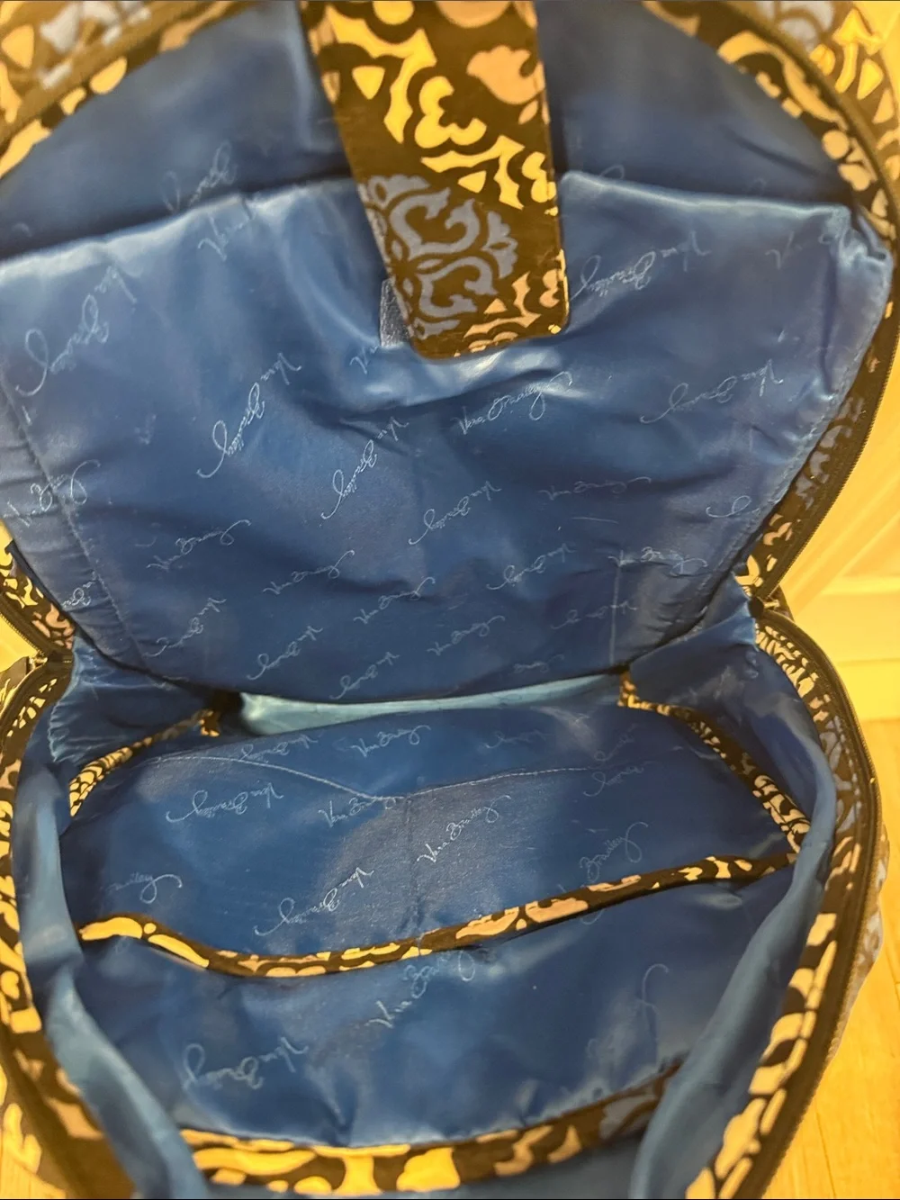 Vera Bradley Campus Backpack in the retired Canterberry Cobalt pattern